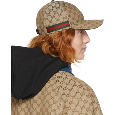 Gucci Original GG Canvas Baseball Hat with Web, Size XS, Blue