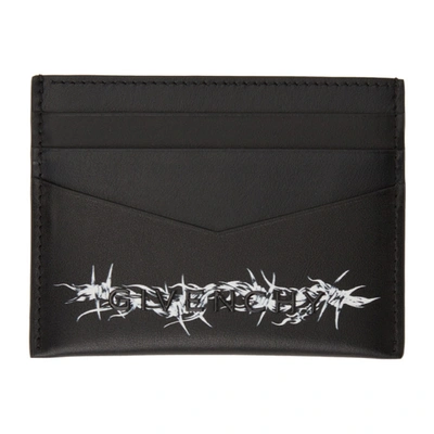 Shop Givenchy Black Barbed Wire Card Holder In 001-black