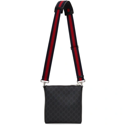 Shop Gucci Black Gg Small Messenger Bag In 1095 Black/nero/brb