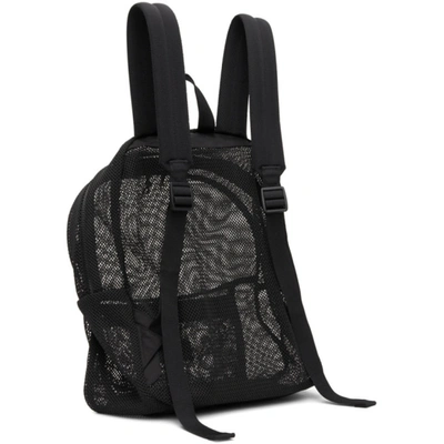 Shop Saint Laurent Black Mesh Backpack In 1000 Black