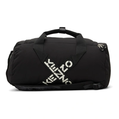 Shop Kenzo Black Sport Big X Duffle Bag In 99 - Black