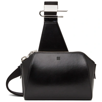 Shop Givenchy Black Antigona Crossbody Messenger Bag In 001-black