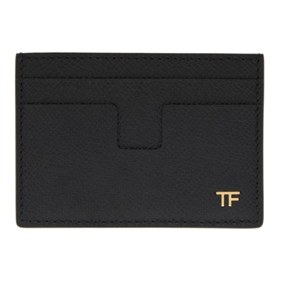 Shop Tom Ford Black Money Clip Card Holder In U9000 Black