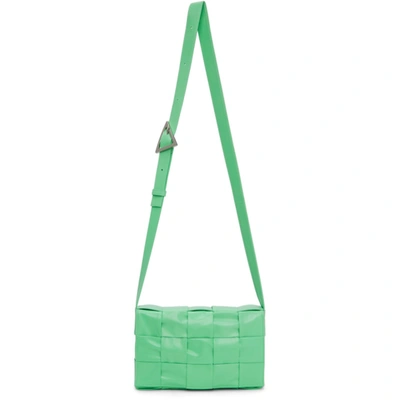 Shop Bottega Veneta Green Cassette Bag In 3801-fountain-silver