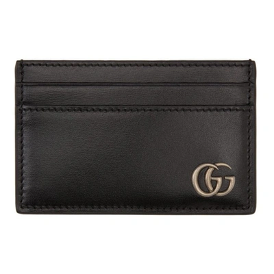 Shop Gucci Black 'marmont' Card Holder In 1000 Nero