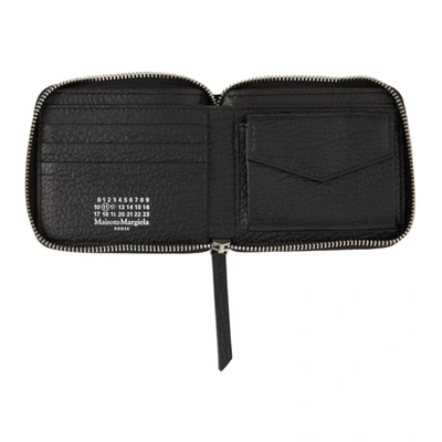 Shop Maison Margiela Black Zip-around Wallet In T8013 Black