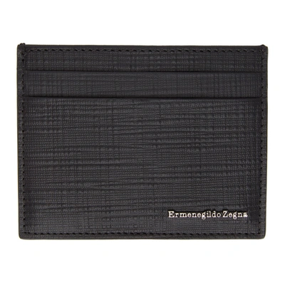 Shop Ermenegildo Zegna Black Stuoia Card Holder In Ner Black