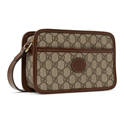 Shop Gucci Beige Gg Supreme Retro Mini Bag In 8563 B.eb/brown Suga