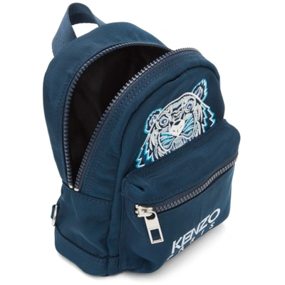 Shop Kenzo Kampus Tiger Backpack In 77 - Midnight Blue