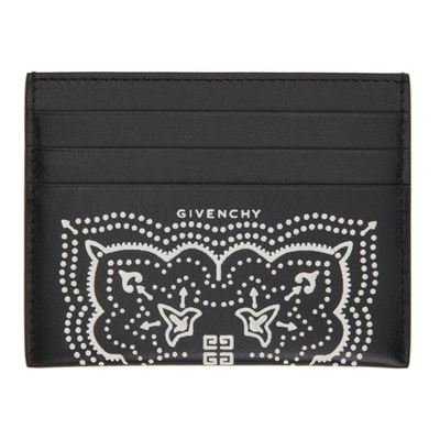 Shop Givenchy Black Leather Bandana Card Holder