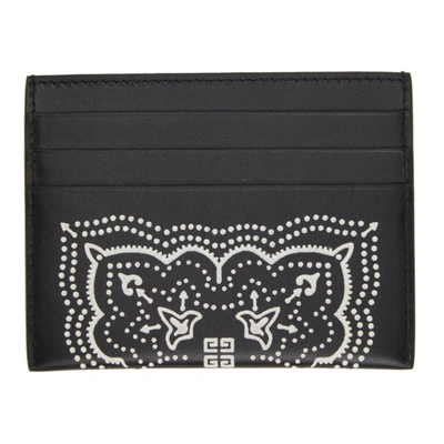 Shop Givenchy Black Leather Bandana Card Holder