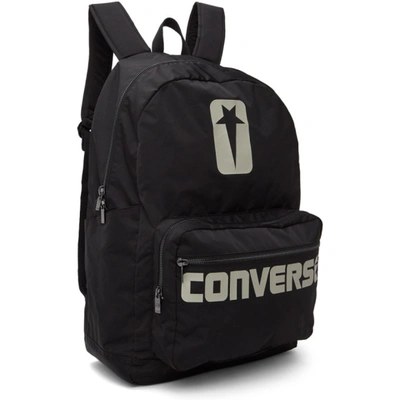 Shop Rick Owens Drkshdw Black Converse Edition Oversized Backpack In 09 Black