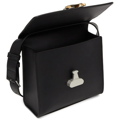 Shop Alyx Leather Ludo Messenger Bag In Blackblk0001
