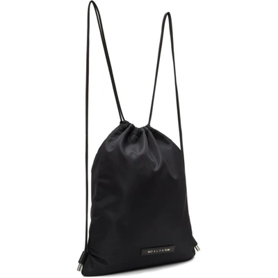 Shop Alyx Black Re-nylon Drawstring Backpack In Blackblk0001