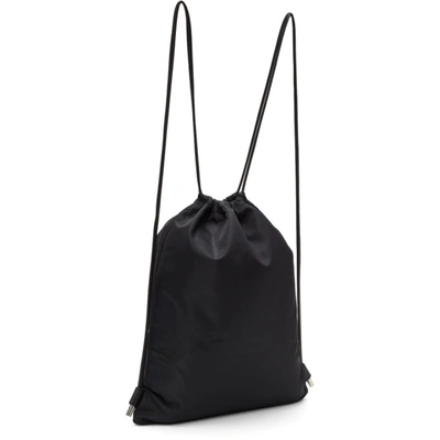 Shop Alyx Black Re-nylon Drawstring Backpack In Blackblk0001