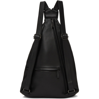 Shop Yohji Yamamoto Leather 'discord' Y Backpack In Black