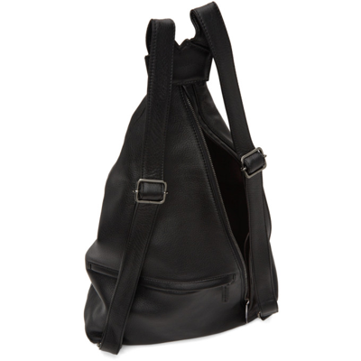 Shop Yohji Yamamoto Leather 'discord' Y Backpack In Black