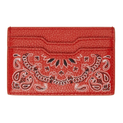 Shop Amiri Red Bandana Card Holder