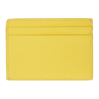 Shop Burberry Yellow Icon Stripe Kier Card Holder In Marigold Ye