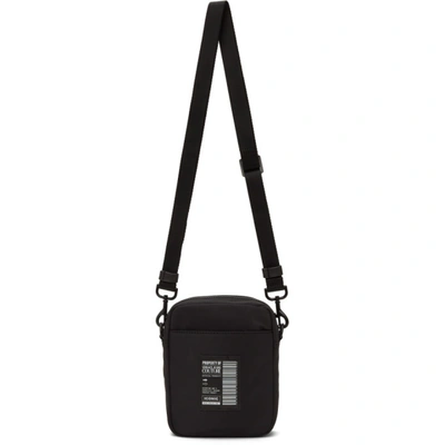 Shop Versace Jeans Couture Black Range Logo Type Messenger Bag In E899 Nero