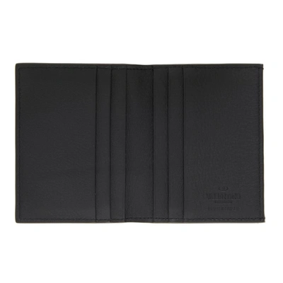 Shop Valentino Black Vlogo Card Holder In Nero