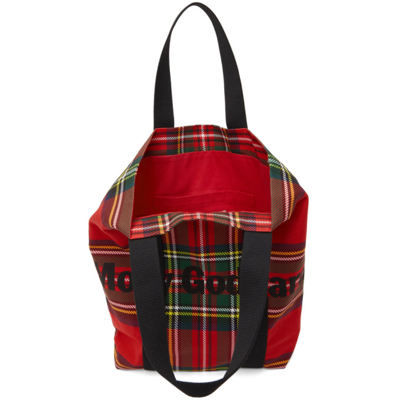 Shop Molly Goddard Red Tartan Cameron Bag