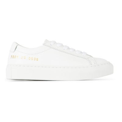 Shop Common Projects Kids Original Achilles Low Sneakers In 0506 White