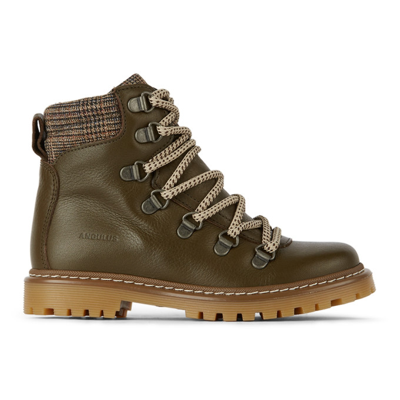 Angulus Kids Boots In 1263/2663 Olive/chec |