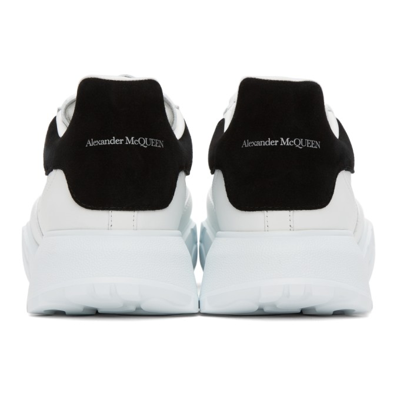Shop Alexander Mcqueen White & Black Court Trainer Sneakers In 9061 White/white/bla