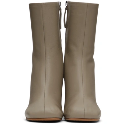 Shop Acne Studios Beige Soft Leather Boots In Aek Beige
