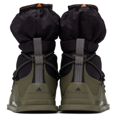 Shop Adidas By Stella Mccartney Black & Khaki Winter Cold.rdy Boots In Core Black/dark Kha