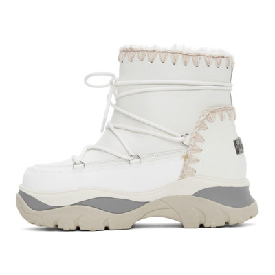Shop Mou White Chunky Sneaker Lace-up Boots In Wxwhi Wxwh