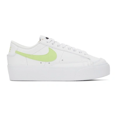 Shop Nike Blazer Low Platform Sneakers In 102 White