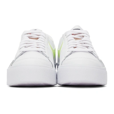 Shop Nike Blazer Low Platform Sneakers In 102 White