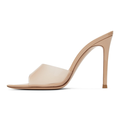 Shop Gianvito Rossi Beige Elle 105 Heeled Sandals In Nude+nude