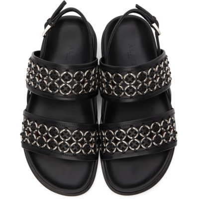 Shop Alaïa Black Slingback Strap Sandals In 999 Black