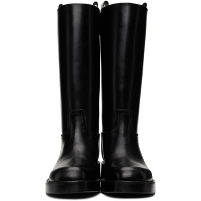 Shop Ann Demeulemeester Leather Stein Boots In Black