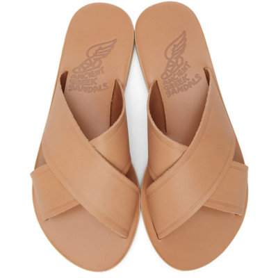 Shop Ancient Greek Sandals Tan Thais Sandals In Natural