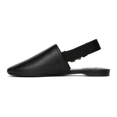 Shop Givenchy Black Chain Slingback Mules In 001 Black