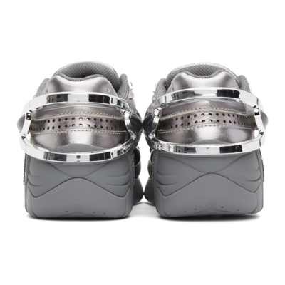 Shop Raf Simons Silver Cylon-21 Sneakers In 0050 Silver
