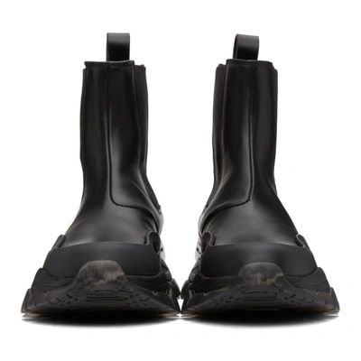 Moncler Genius + 6 Moncler 1017 Alyx 9sm Ary Rubber-trimmed Leather Chelsea Boots In 999 Black
