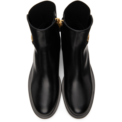 Shop Valentino Vlogo Signature Boots In 0no Black