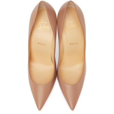 Shop Christian Louboutin Taupe Kate 100 Heels In Pk1a Nude