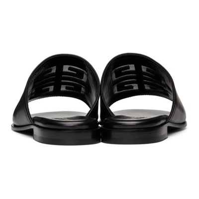 Shop Givenchy Black 4g Flat Sandals In 001 Black
