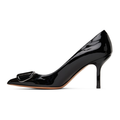 Shop Valentino Patent Vlogo Heels In 0no Black