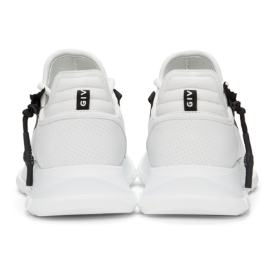 Shop Givenchy White Perforated Leather Spectre Runner Zip Low Sneakers In 116 White