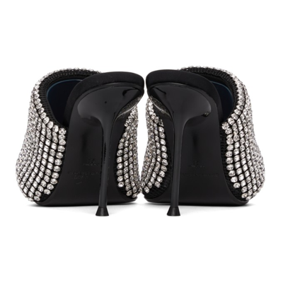 Shop Alexander Wang Black Crystal Sienna Heels In 001 Black