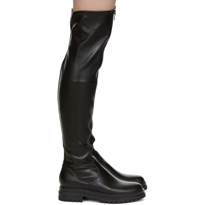 Shop Gianvito Rossi Black Leather Marsden Tall Boots
