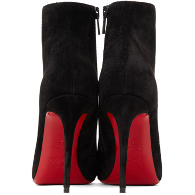 Shop Christian Louboutin Black Suede So Kate 100 Boots In Bk01 Black