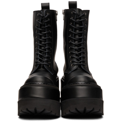 Shop Junya Watanabe Black Kip Skin Ankle Boots In 1 Black